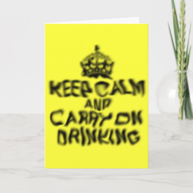 Håll lugn och fortsätt dricka kort (Framsida)