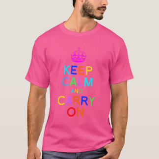 Håll lugn och fortsätt i många färger t shirt