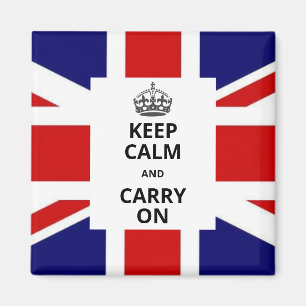 Håll lugn och fortsätt med magnet. British Union Magnet