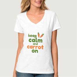 Håll lugn och fortsätt med morot t shirt