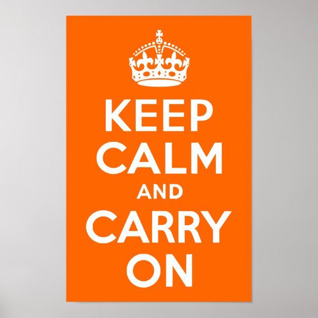 Håll lugn och fortsätt med Orangen Poster (Framsidan)