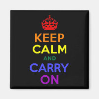 Håll lugn och fortsätt med regnbåge