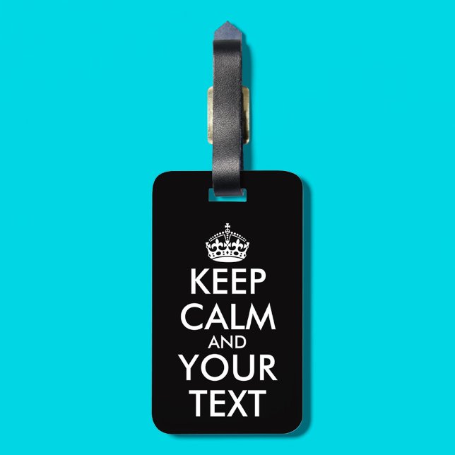 Håll lugn och fortsätt - Skapa dig själv Bagagebricka (Skapare uppladdad)