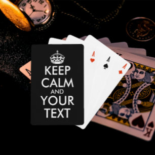 Håll lugn och fortsätt - Skapa dig själv Casinokort