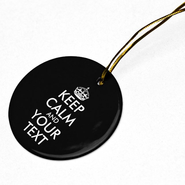 Håll lugn och fortsätt - Skapa dig själv Julgransprydnad Keramik (Skapare uppladdad)