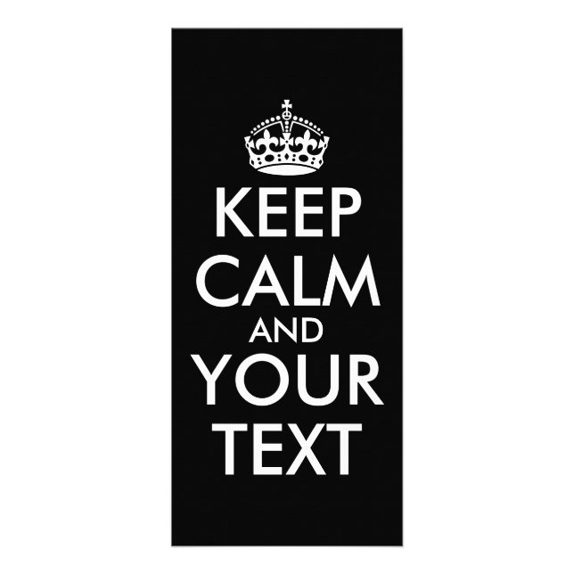 Håll lugn och fortsätt - Skapa dig själv Reklamkort (Framsidan)