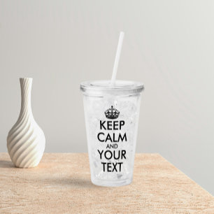 Håll lugn och fortsätt - Skapa dig själv Take Away Mugg