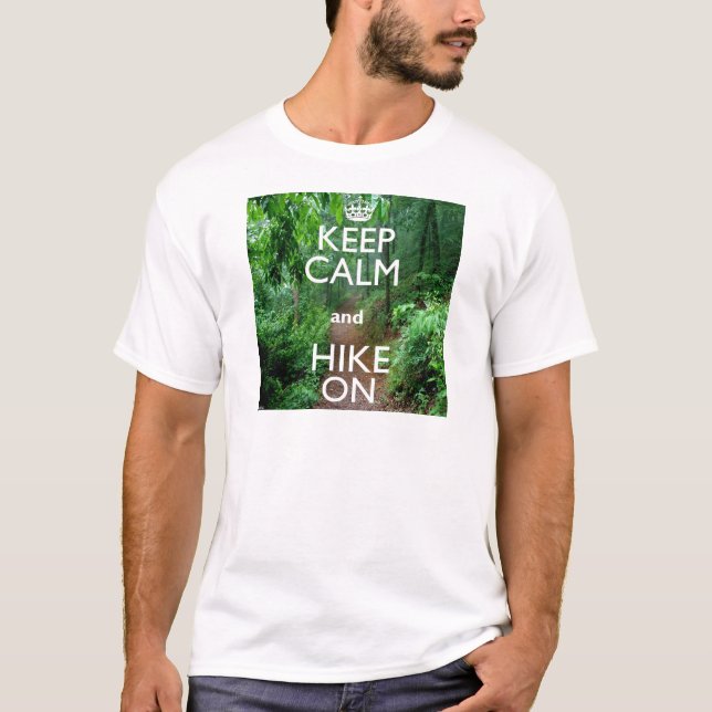 Håll lugn och fortsätt vandra tee shirt (Framsida)