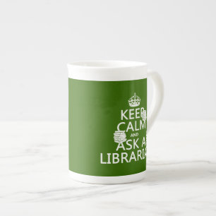 Håll lugn och fråga en bibliotekarie (någon fä benporslin mugg