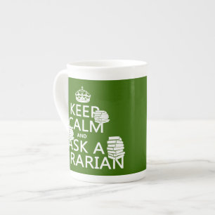 Håll lugn och fråga en bibliotekarie (någon fä benporslin mugg