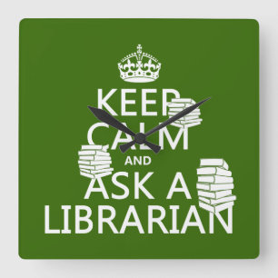 Håll lugn och fråga en bibliotekarie (någon fä fyrkantig klocka