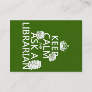 Håll lugn och fråga en bibliotekarie (någon fä visitkort