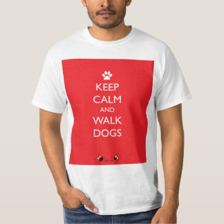 Håll lugn och gå hundvittassen tee shirt