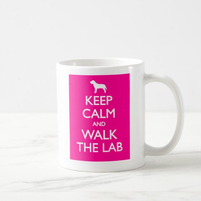 Håll lugn och gå Labradoren Kaffemugg (Höger)