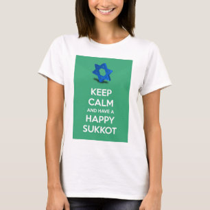 Håll lugn och ha en lyckliga Sukkot T-shirt