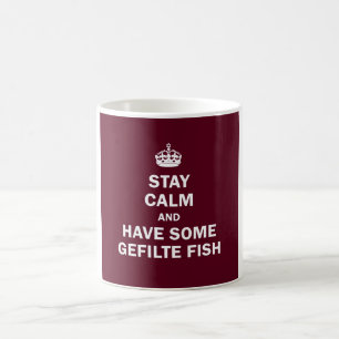 Håll lugn och ha någon Gefilte fisk Kaffemugg