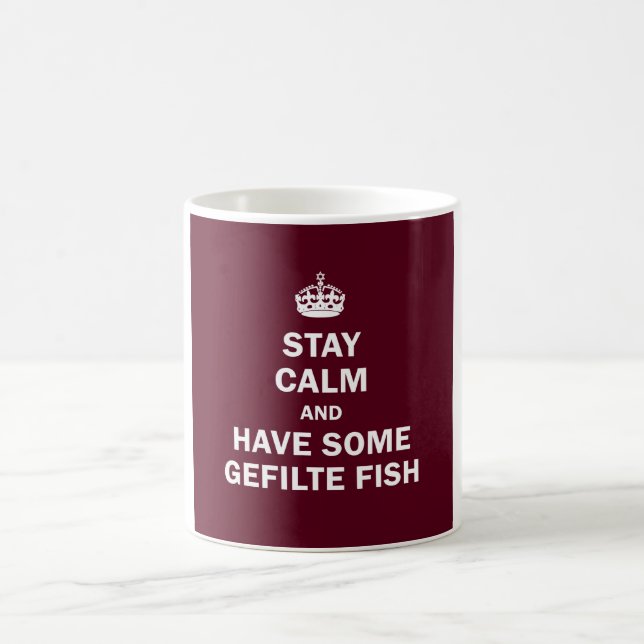 Håll lugn och ha någon Gefilte fisk Kaffemugg (Center)
