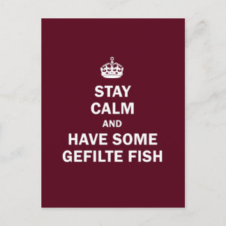Håll lugn och ha någon Gefilte fisk Vykort