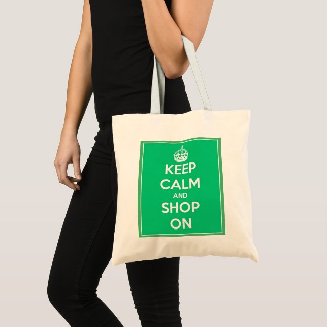 Håll lugn och handla på Totebag Tygkasse (Framsida (produkt))