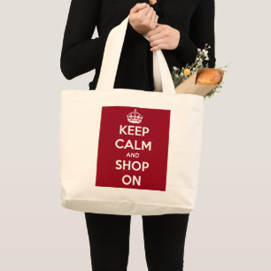 Håll lugn och handla på Totebags Jumbo Tygkasse