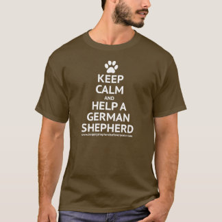 Håll lugn och hjälp en GSD Tee Shirt