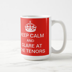 Håll lugn och ilsken blick på tenormuggen kaffemugg