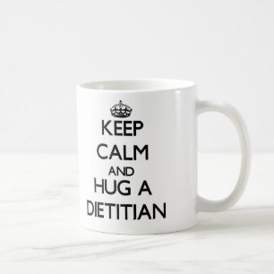 Håll lugn och krama en Dietitian Kaffemugg