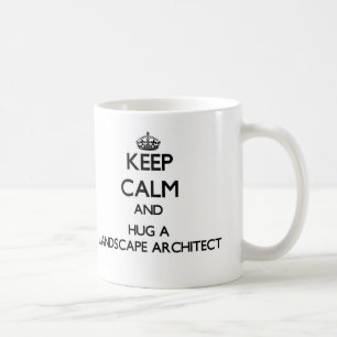 Håll lugn och krama en landskapsarkitekt kaffemugg
