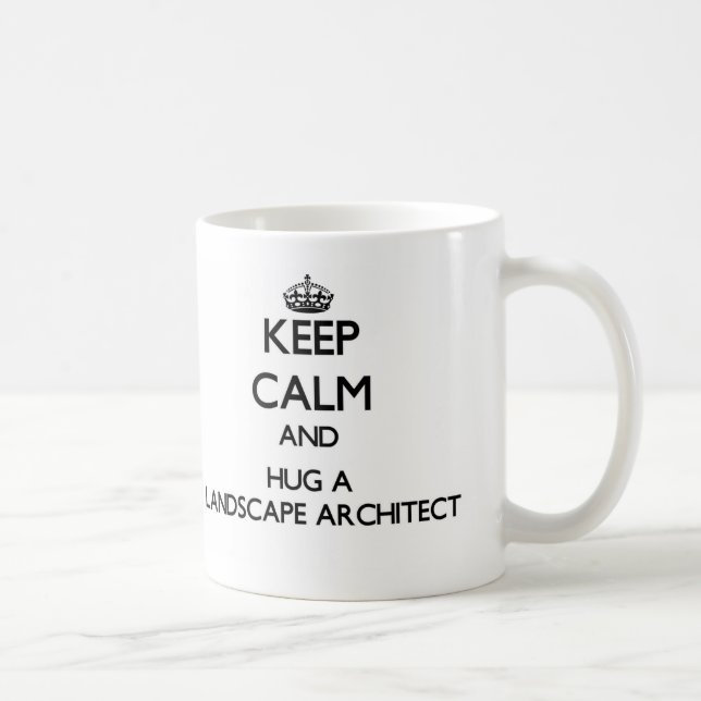 Håll lugn och krama en landskapsarkitekt kaffemugg (Höger)