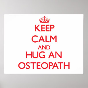 Håll lugn och krama en Osteopath Poster