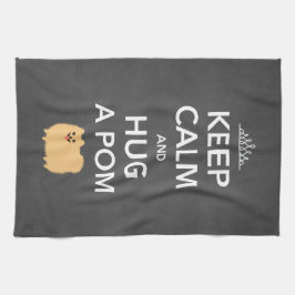 Håll lugn och krama en Pom - gulliga solbrända Kökshandduk