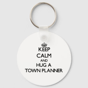 Håll lugn och krama en TownPlanner Nyckelring