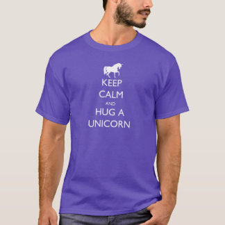 Håll lugn och krama en Unicorn Tröja