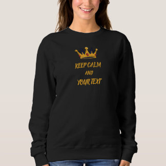 håll lugn och lägg till din egen text t shirt