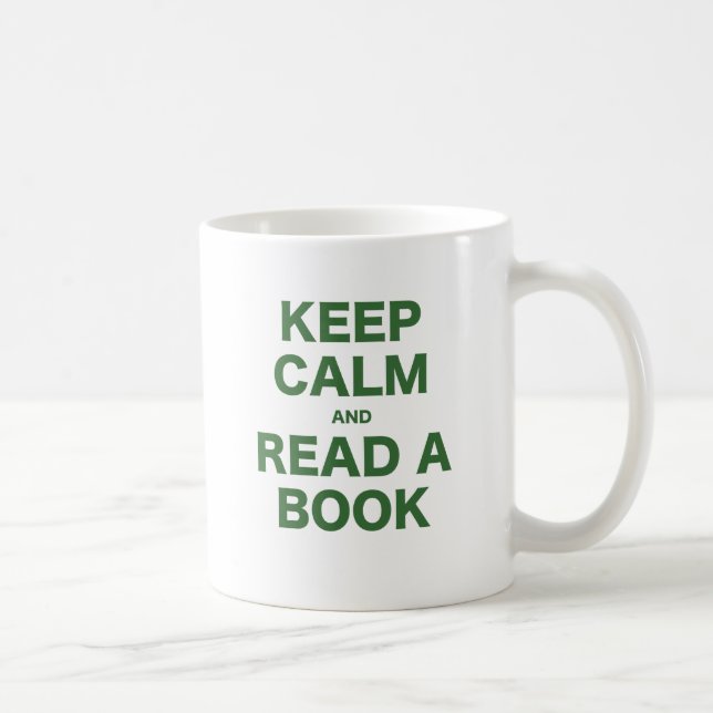Håll lugn och läs en bok kaffemugg (Höger)
