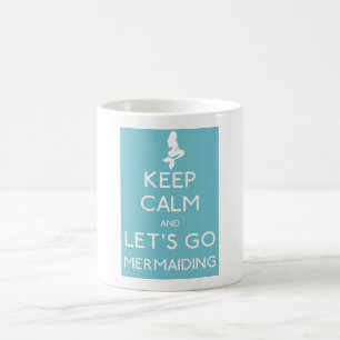 Håll lugn och låt oss gå Mermaiding Kaffemugg