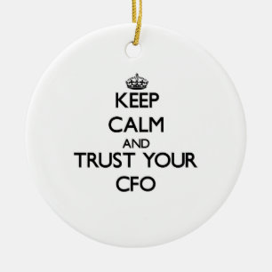 Håll lugn och lita på din Cfo Julgransprydnad Keramik