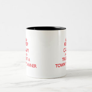 Håll lugn och lita på en TownPlanner Två-Tonad Mugg
