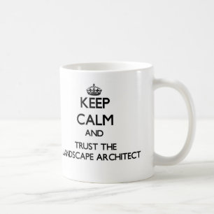Håll lugn och lita på landskapsarkitekten kaffemugg