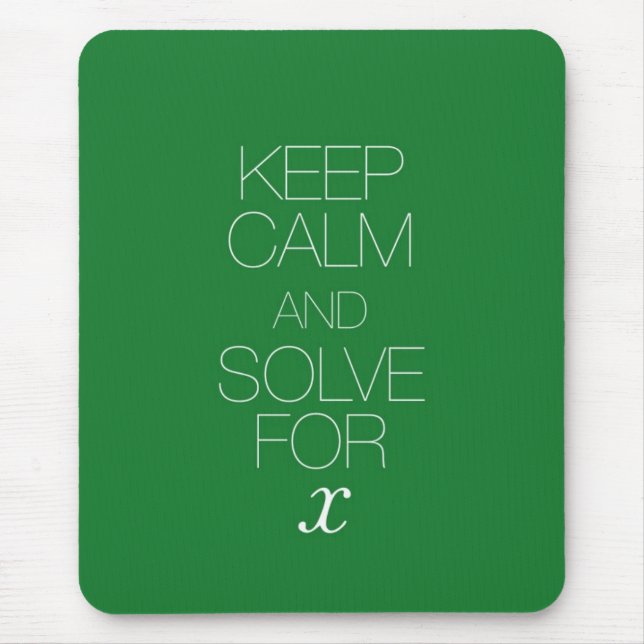 Håll lugn och lös för X Musmatta (Framsidan)