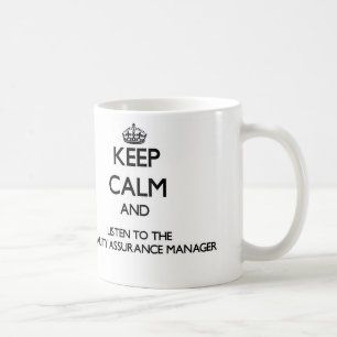 Håll lugn och lyssna till den kvalitets- kaffemugg
