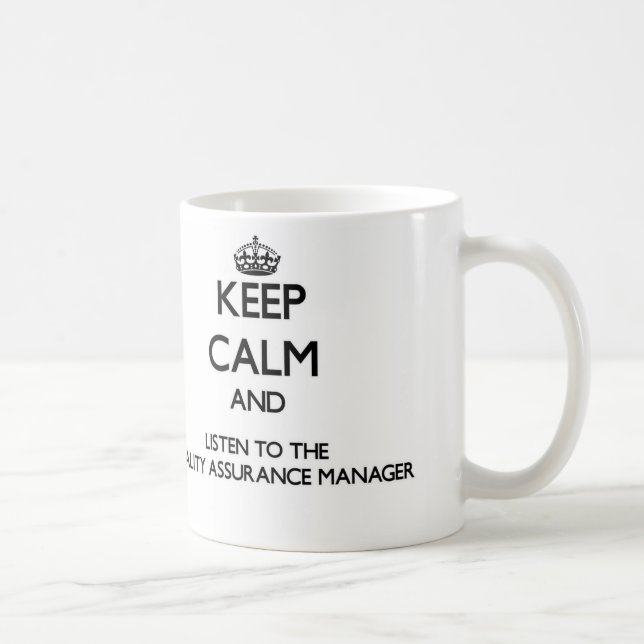 Håll lugn och lyssna till den kvalitets- kaffemugg (Höger)