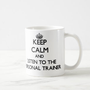 Håll lugn och lyssna till den personliga kaffemugg