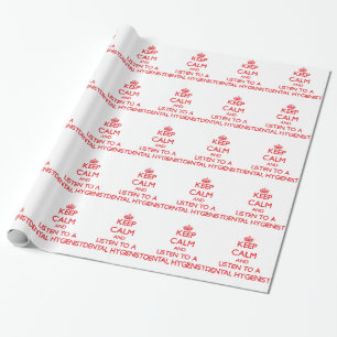 Håll lugn och lyssna till en tandhygienist presentpapper