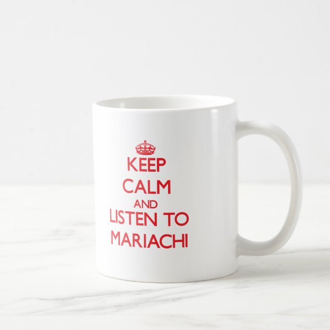 Håll lugn och lyssna till MARIACHIEN Kaffemugg (Höger)