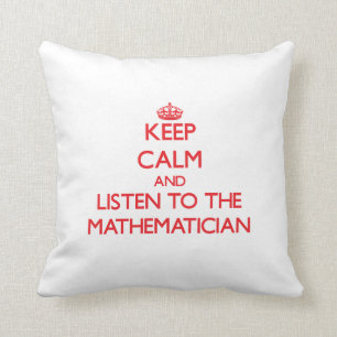 Håll lugn och lyssna till mathematicianen kudde