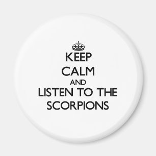 Håll lugn och lyssna till scorpionsna magnet