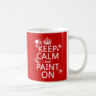Håll lugn och måla på (sammanlagt färger) kaffemugg