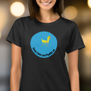 Håll lugn och paddla vidare Söta motiverande ankor T Shirt