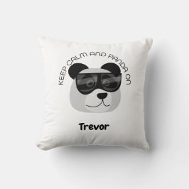 Håll lugn och panda på kudde